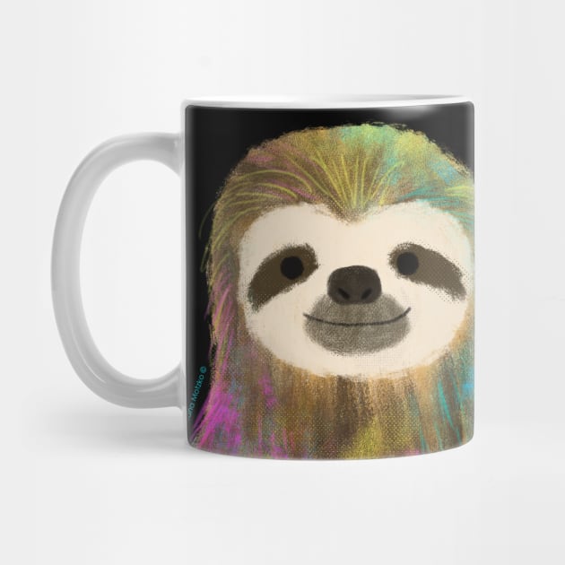 Colorful Sloth by julianamotzko